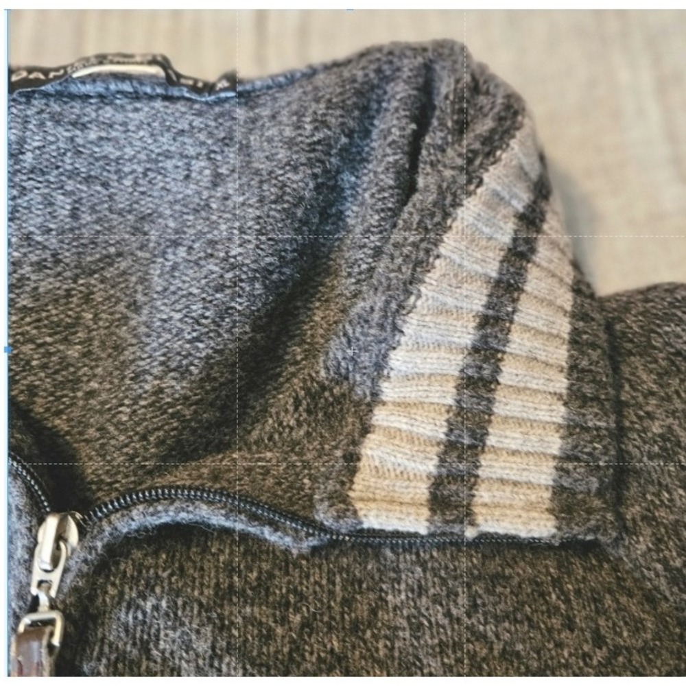 Daniele Blasi Men's Gray Wool Quarter-Zip Sweater XL Pull-Over Made in Italy - Picture 4 of 6